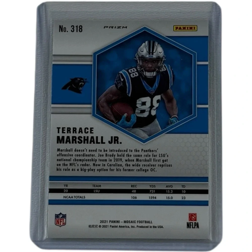 2021 Panini Mosaic #318 Terrace Marshall Jr. Prizm‎ Reactive Blue